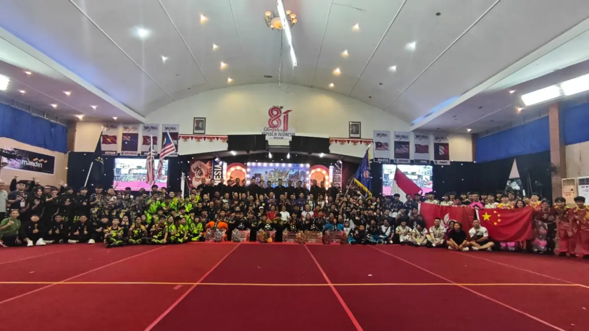 Penutupan Wai Mou International Lion Dance Championship 2026 di GOR HTT Padang, Senin (17/8/2026) malam.