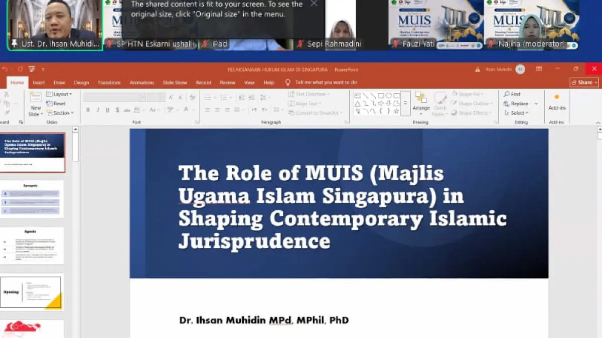 Fakultas Syariah UIN Imam Bonjol Padang menyelenggarakan agenda akademik bertaraf internasional bertajuk&nbsp;International Visiting Lecturer secara daring pada Sabtu (23/5/2026). (Foto: Humas UIN)