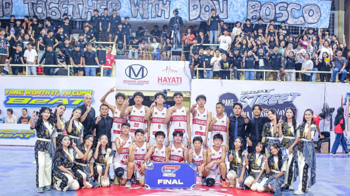 SMA Don Bosco Padang kembali ke final Honda DBL with Kopi Good Day 2026 West Sumatra setelah melewati laga sengit kontra MA Ar-Risalah Padang.(Foto: DBL for Padek)