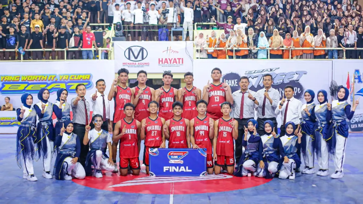 Tim putra SMAN 2 Bukittinggi memastikan tiket ke partai final Honda DBL with Kopi Good Day 2026 West Sumatra.. (Foto: DBL for Padek)