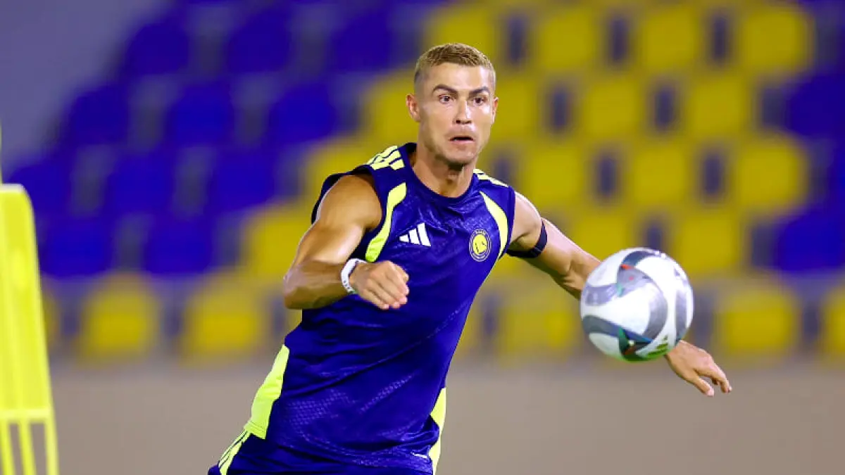 Cristiano Ronaldo latihan bersama tim Al Nassr jelang menghadapi Al Riyadh di Liga Arab Saudi 2026-2027.(Foto: X @cristiano)