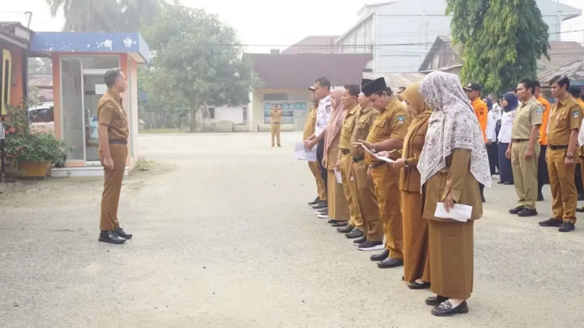 Apel di lingkungan perkantoran eks RSUD Sungai Dareh, Pulau Punjung, Senin (24/8/2026).