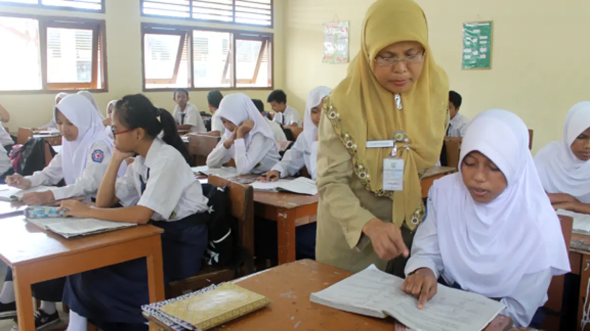 ILUSTRASI Salah satu ruang kelas di Indonesia