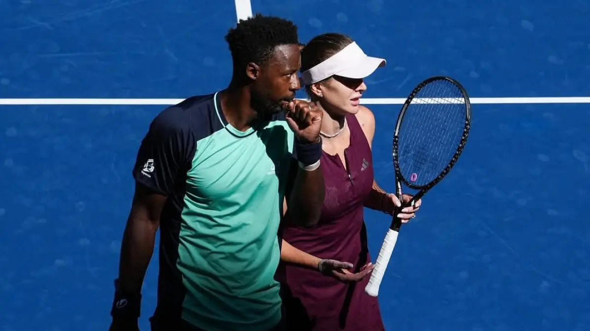 Elina Svitolina dan Gael Monfils tampil bersama di nomor ganda campuran US Open 2026. (Foto: Instagram @elisvitolina)