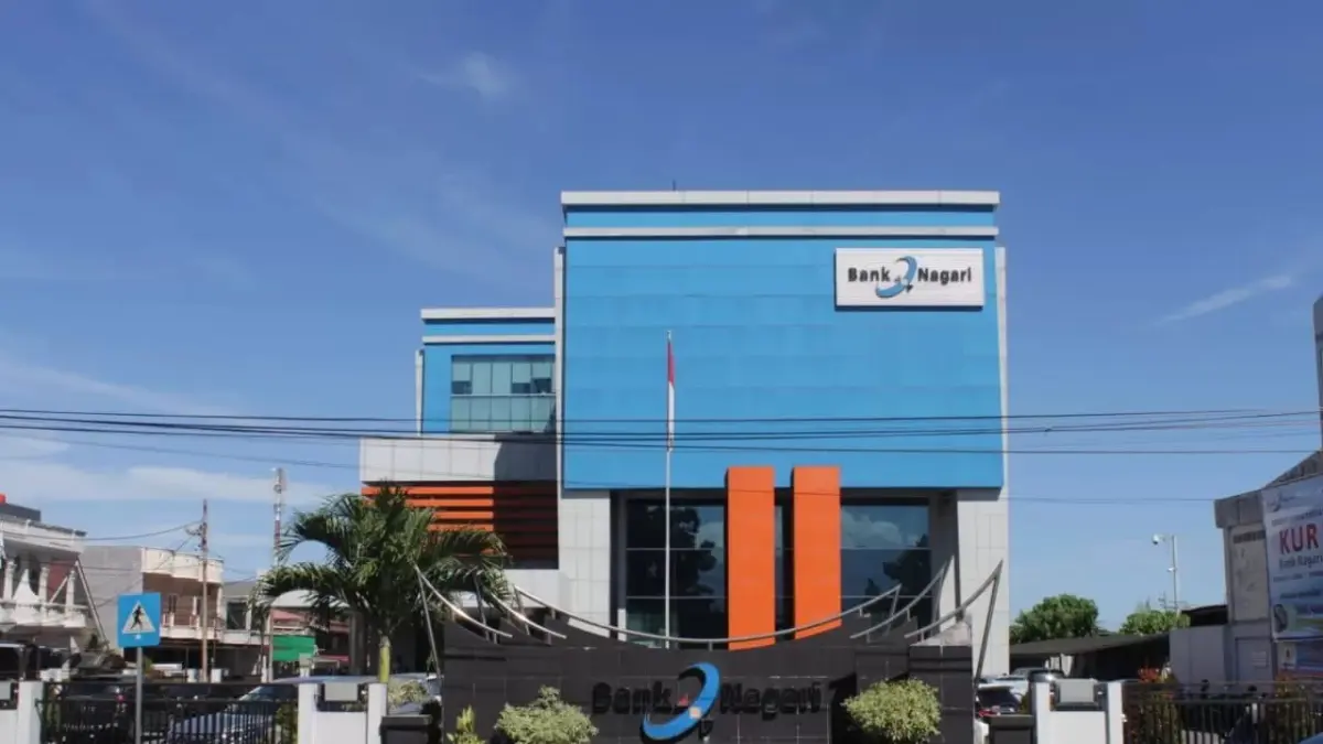 Gedung Kantor Pusat bank Nagariyang berlokasi di Jalan Pemuda Nomor 21, Padang. (DOKUMENTASI BANK NAGARI)