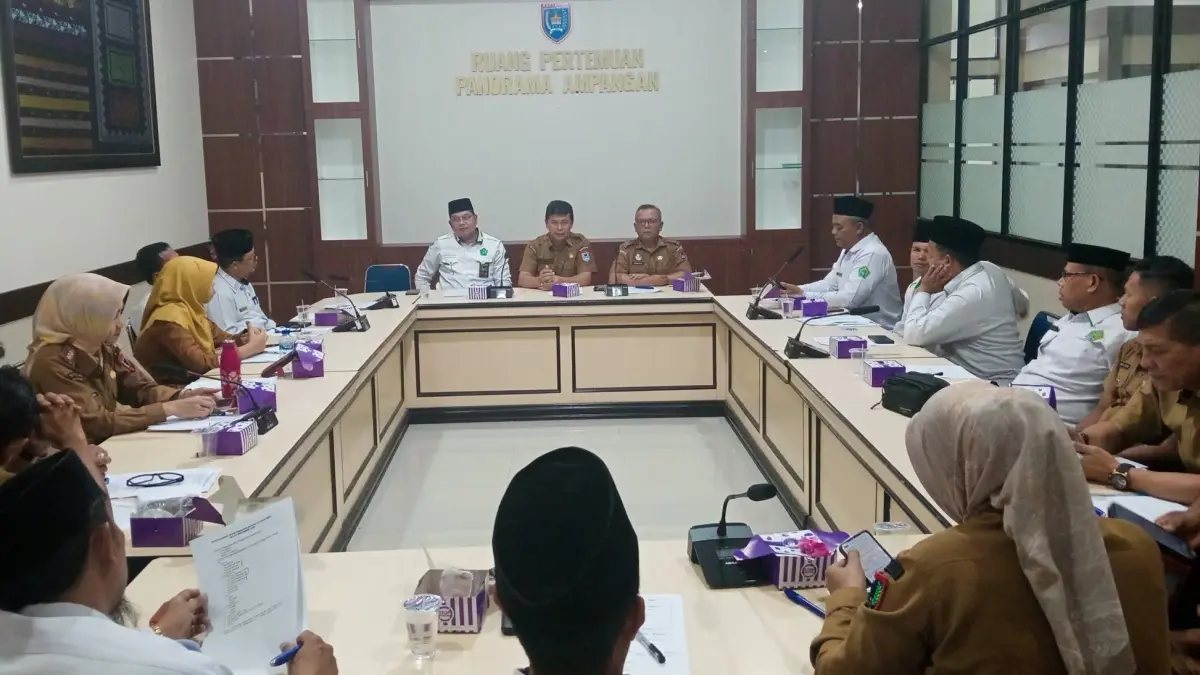 Rapat persiapan MTQ ke-42 di Ruang Pertemuan Panorama Ampangan, Lantai II Balai Kota Payakumbuh, Selasa (1/9/2026).