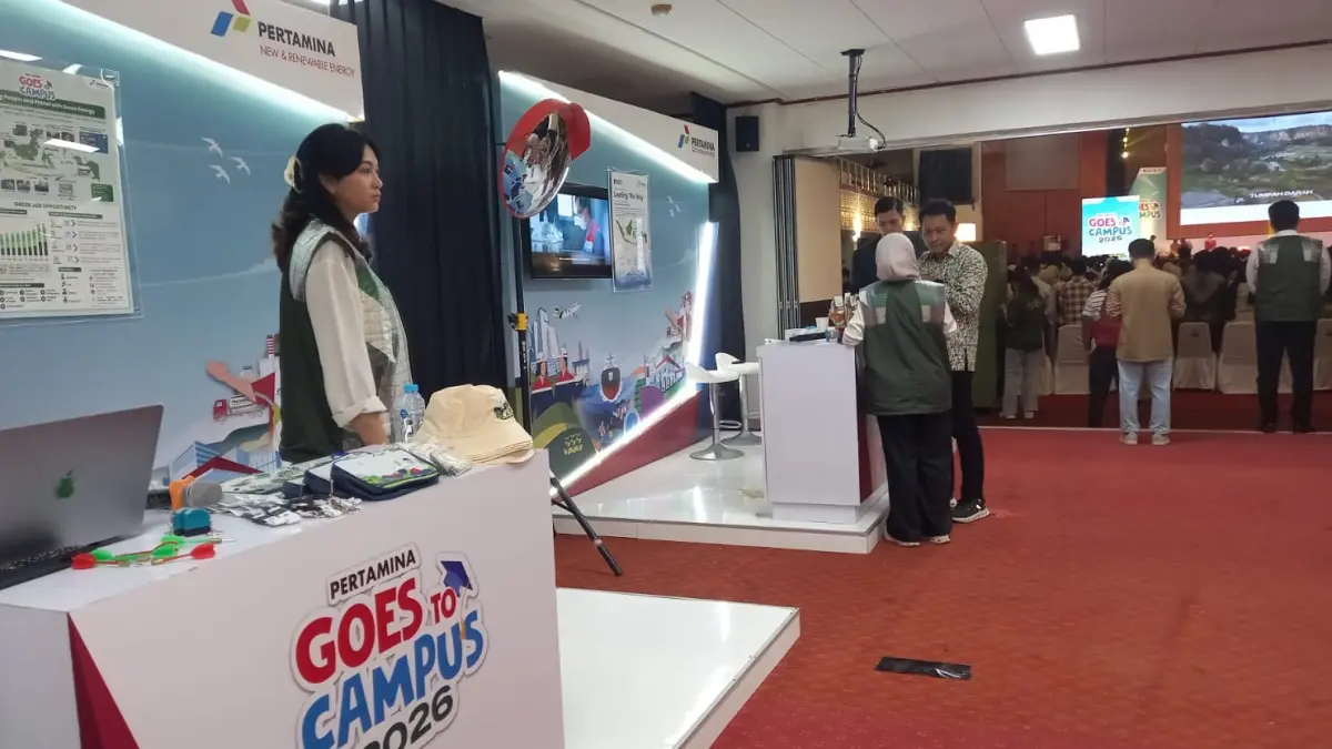Stand Pertamina New & Renewable Energy (PNRE) turut hadir dalam rangkaian Pertamina Goes to Campus (PGTC) 2026 Regional Sumatra di Universitas Andalas, Padang, Jumat (4/9/2026).