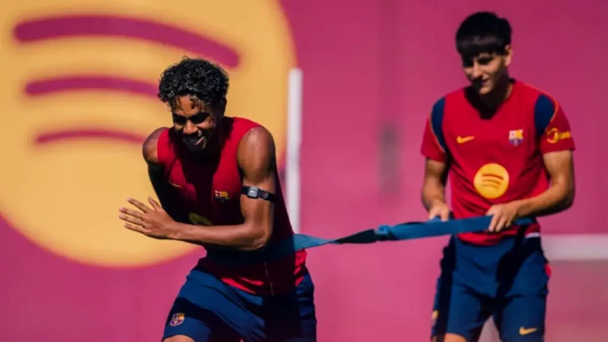 Lamine Yamal menjalani latihan terpisah jelang Valencia vs Barcelona. (Foto: fcbarcelona.com)