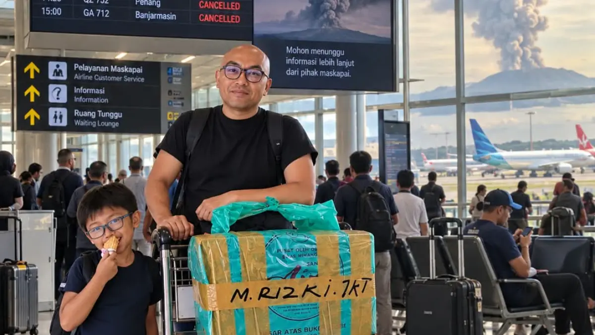 Ricki Satria Vargaz dan putranya.