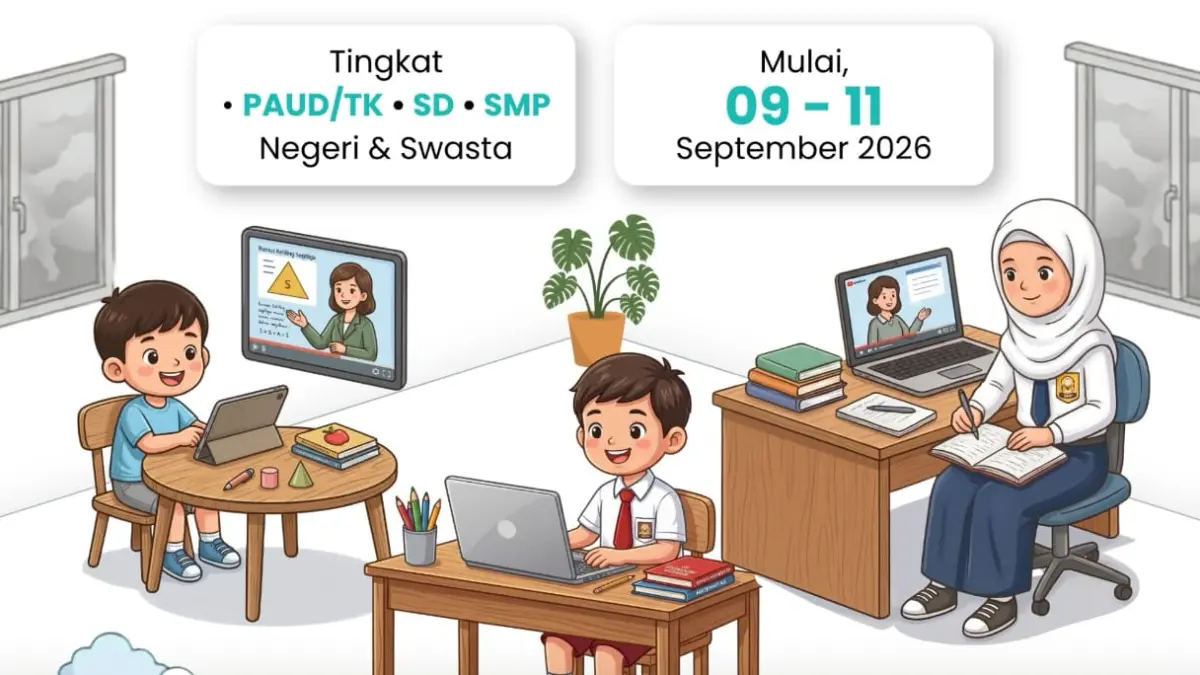 Pemko Padang menetapkan PJJ bagi peserta didik pada 9–11 September 2026. (Ilustrasi AI)