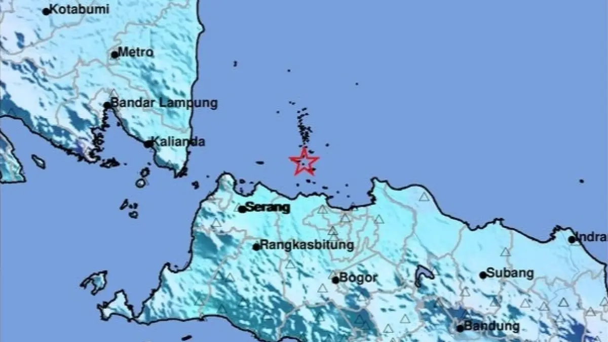 Gempa magnitudo 6,5 mengguncang laut Kepulauan Seribu, Sabtu pagi. Getaran terasa hingga Padang dan sejumlah wilayah Sumatera serta Jawa. (BMKG)