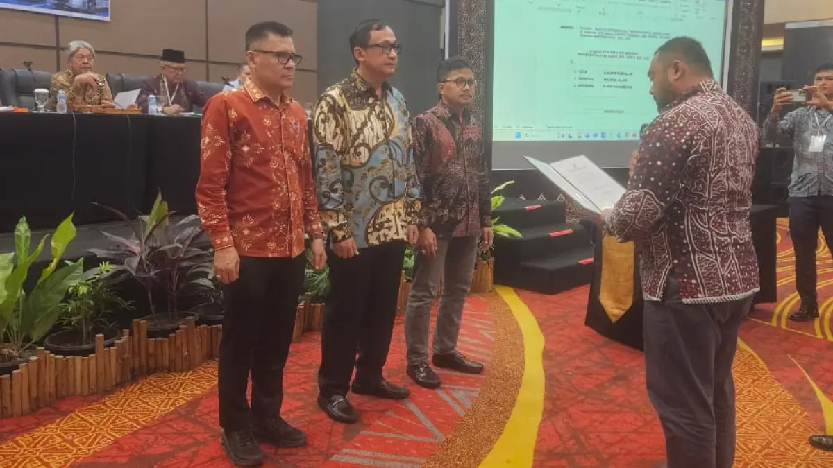 Rinto Wijaya terpilih sebagai Ketua DPD Organda Sumbar dalam Musda XV Organda Sumbar di Truntum Hotel Padang, Selasa (15/9/2026).