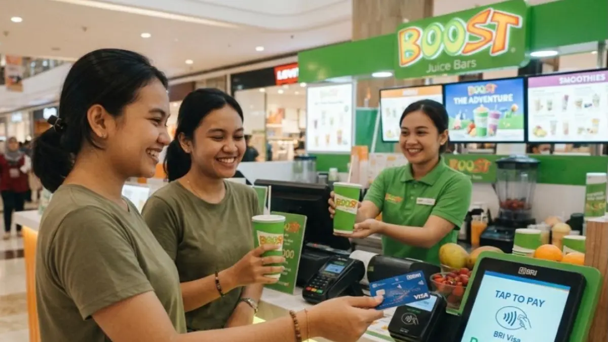 Promo BRI Kartu Kredit Visa Contactless di Boost dengan diskon 25 persen. (Foto: Boost)