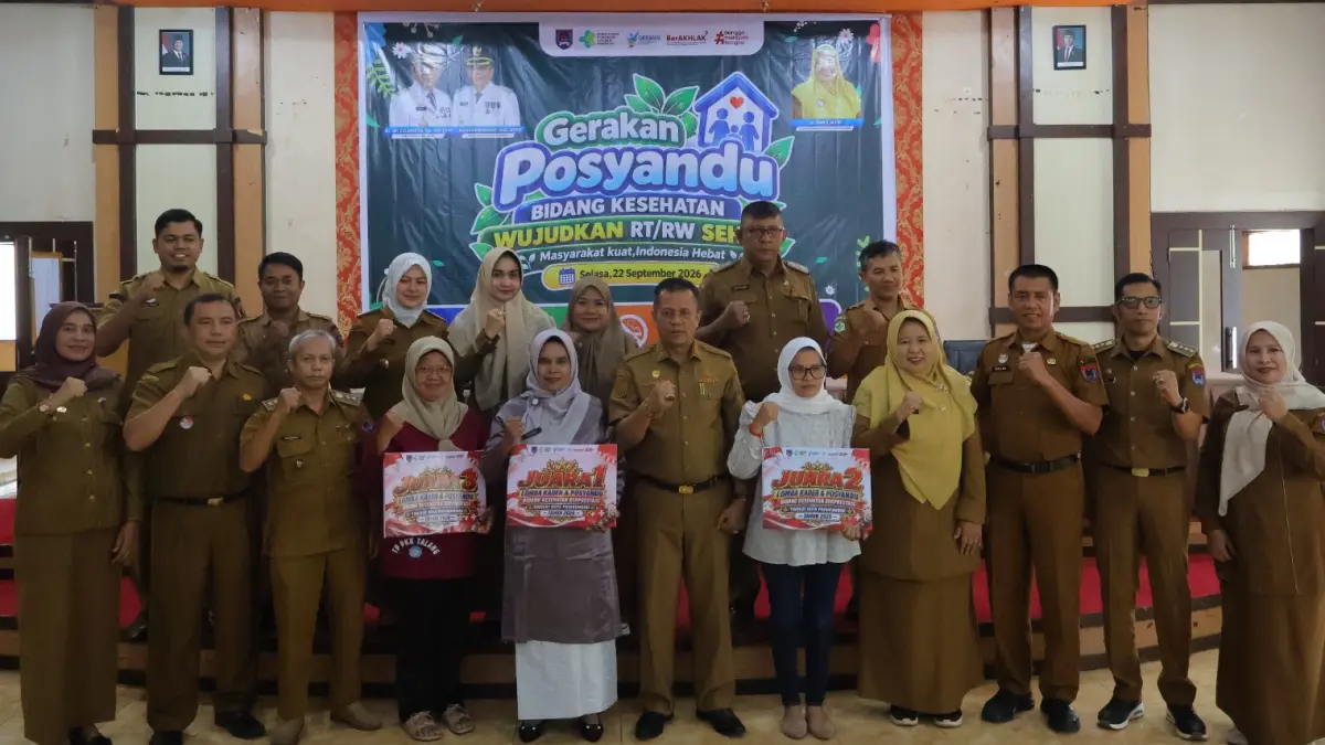 Kegiatan Gerakan Posyandu Bidang Kesehatan Wujudkan RT/RW Sehat di Aula Gedung Pelatihan Peternakan dan Kesehatan Hewan Provinsi Sumatra Barat, Selasa (22/9/2026).