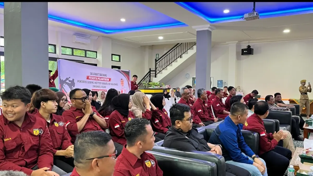 Suasana pelantikan Pengurus Cabang INKANAS Kabupaten Agam Masa Bakti 2026–2030 di Surau Kakbah Islamic Center Panampuang, 19 September 2026. (Foto: Tim NZ)