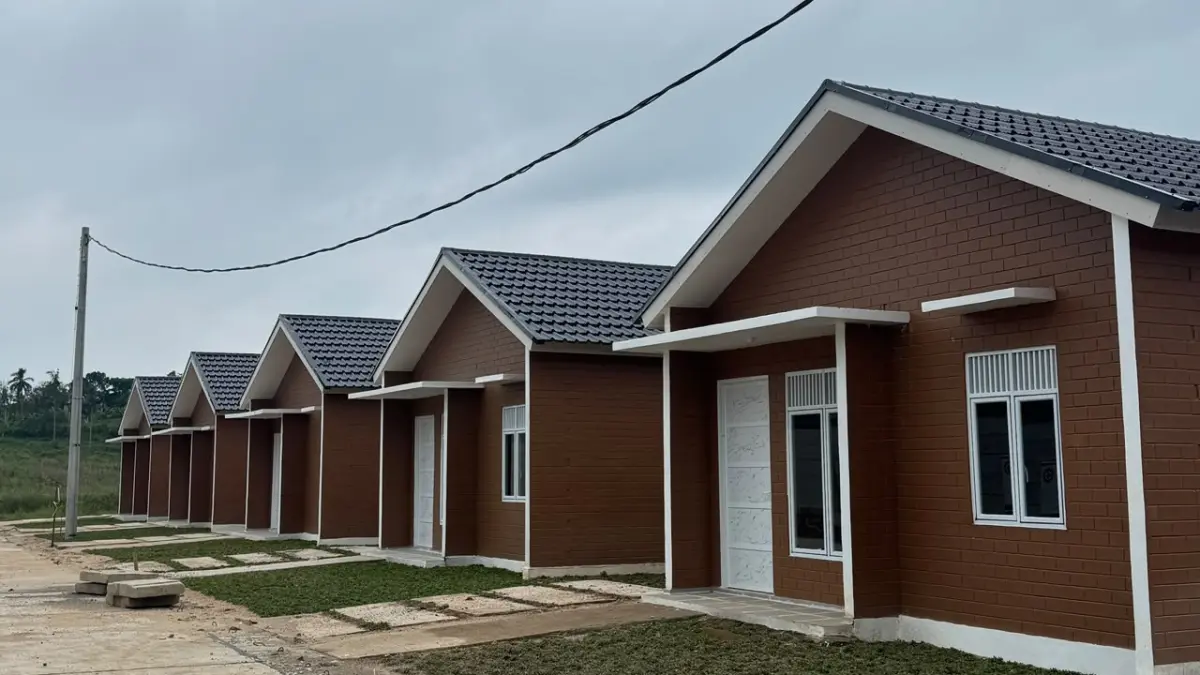 Progres pembangunan Huntap Danantara di Ladang Laweh, Rambatan, Tanahdatar, mencapai 63 dari 79 unit, Kamis (24/9/2026).