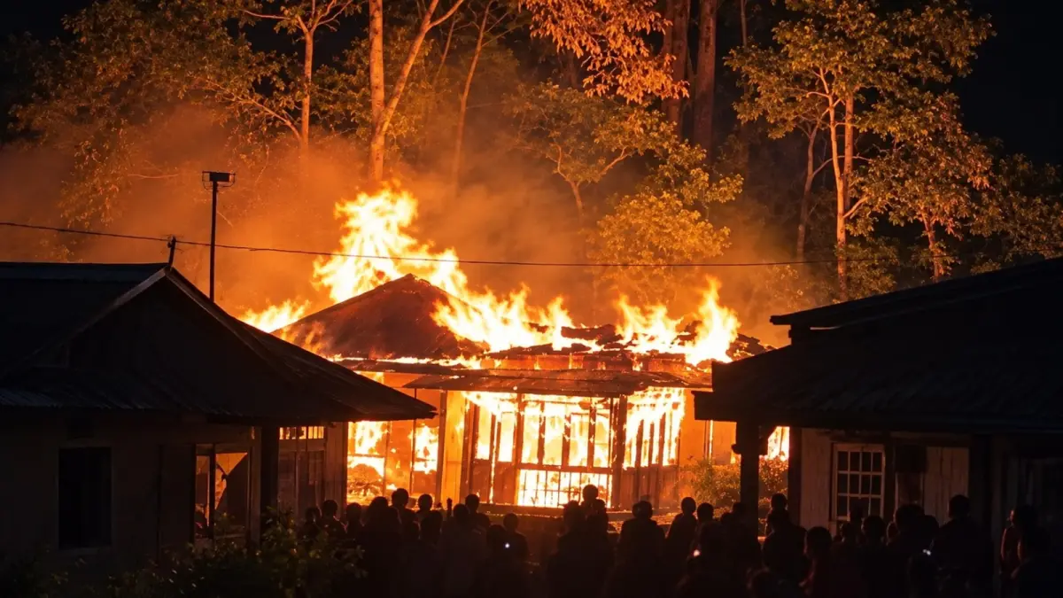 Rumah milik Almius, 74, di Jorong Ladang Laweh, Batipuah Baruah, terbakar pada Kamis (1/10/2026) malam.