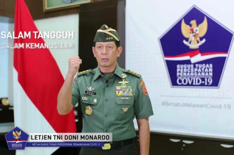 Ketua Gugus Tugas Percepatan Penanganan Covid-19 Letjen TNI Doni Monardo. (Foto: screenshot video sosialisasi)