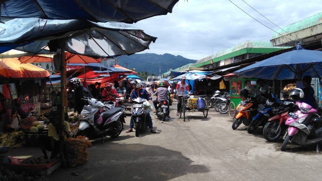 Salah satu sudut Pasar Raya Solok.