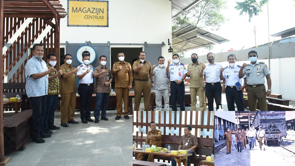 Walikota Pariaman, Genius Umar berkunjung ke PT KAI Divre II Sumbar, Selasa siang (21/7/2020). (IST)