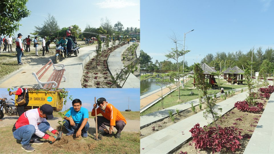 Goro bersama di Kawasan Water Front City Talao Pauh Pariaman. (IST)