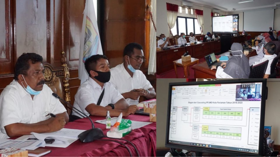 Evaluasi SAKIP dan RB seluruh OPD di lingkungan Pemerintahan Kota Pariaman dengan KemenPAN RB. (Diskominfo Pariaman)