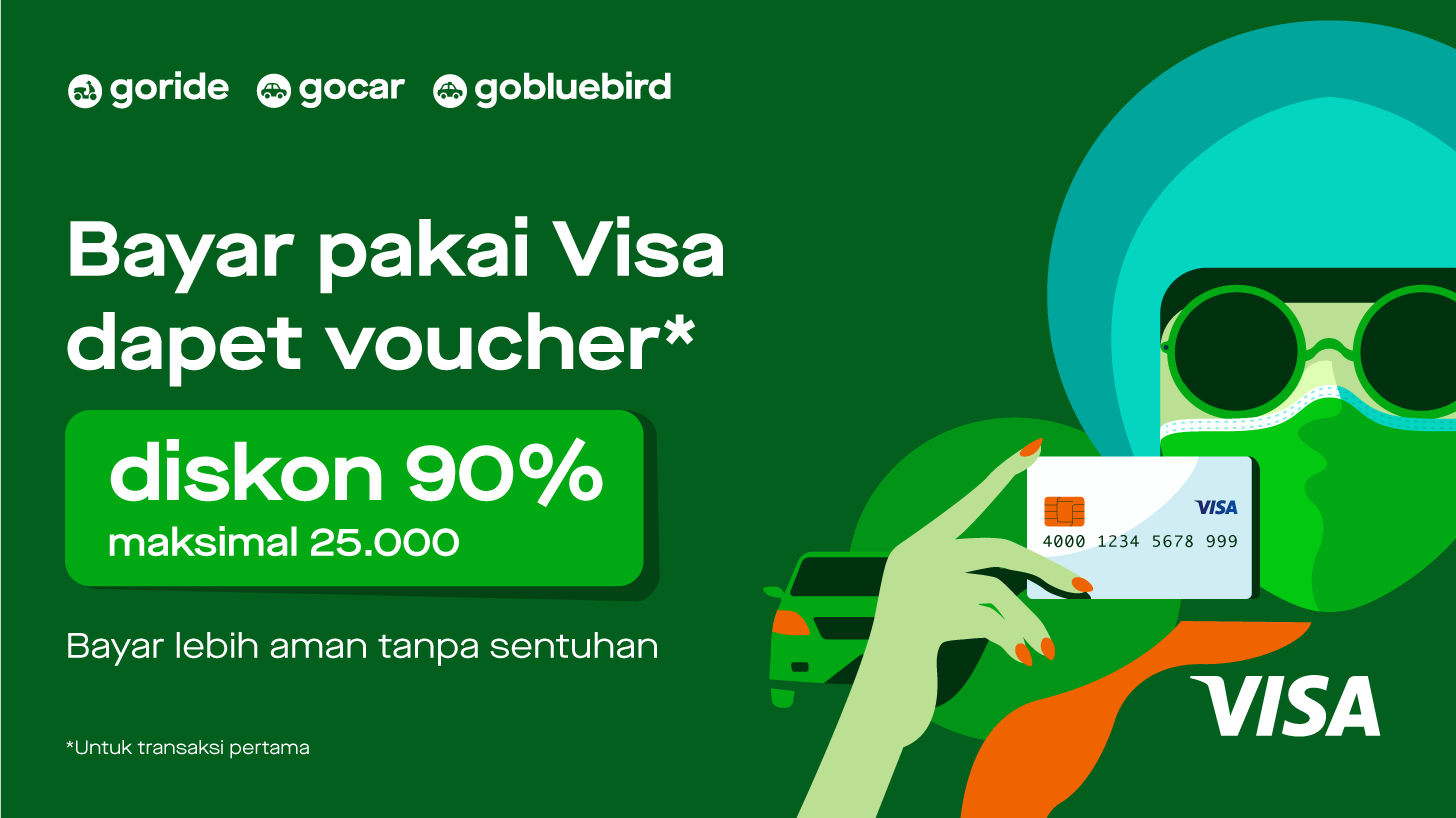 Bayar Gojek pakai Visa. (IST)