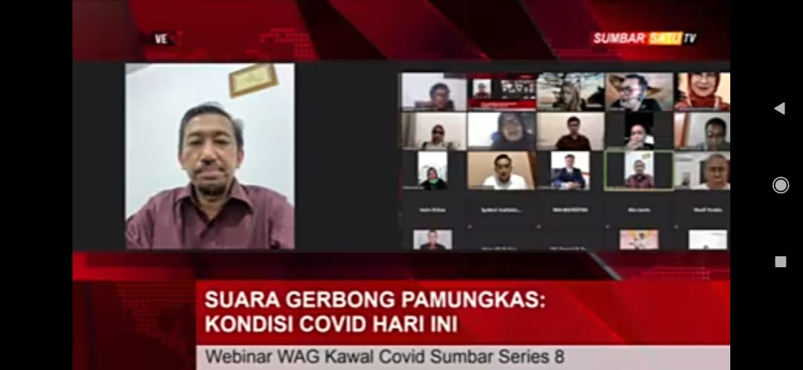 Dr. Andani Eka Putra menjadi salah satu narasumber dalam webinar kawal covid. (IST)