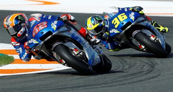 Pebalap MotoGP Joan Mir dan Alex Rins. (IST)
