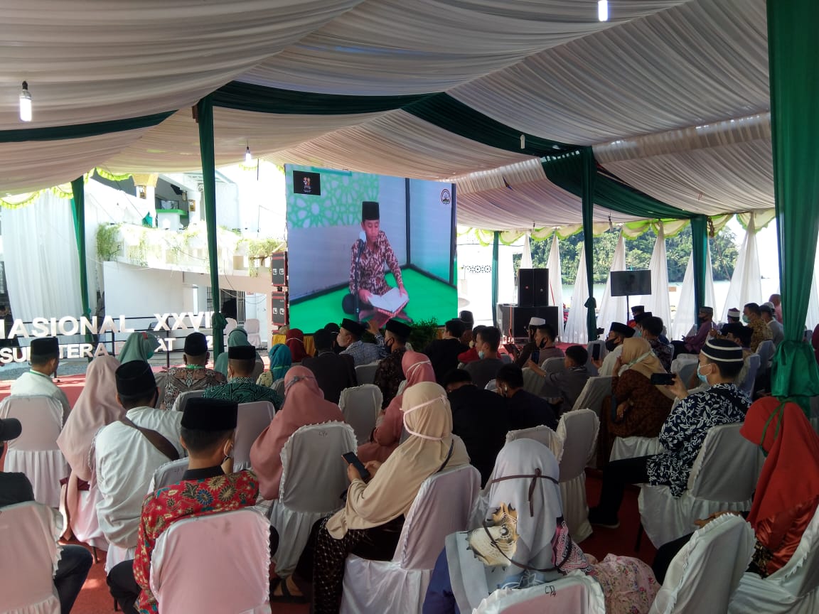 Yazid Hamdi satu-satunya Qori Putra yang mewakili Provinsi Sumbar bertanding pada Cabang Tilawah Golongan Anak-anak di MTQ ke-XXVIII, Kamis (19/11).