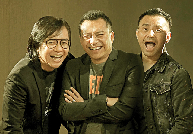 Para juri Indonesian Idol, dari kiri, Ari Lasso, Anang Hermansyah, dan Judika merilis klip video debut single mereka, Satu Wajah Berjuta Ingatan, Kamis (19/11). (dok. Trio Lanjud)
