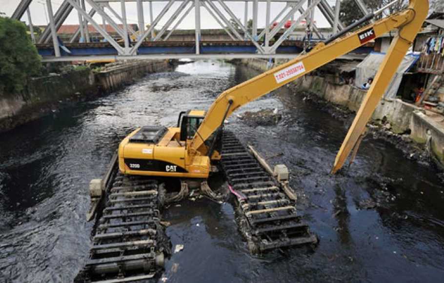 ilustrasi normalisasi sungai. (net)