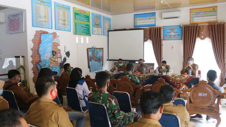 Rapat persiapan Festival Lomba Layang-Layang Danguang di Desa Koto Marapak, Kecamatan Pariaman Timur Kota Pariaman, Senin (8/3/2021).(Diskominfo Pariaman)