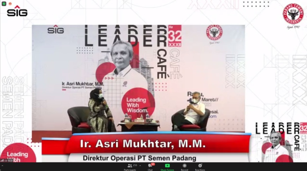 Leader Cafe ke-XXXII yang dipandu Andayani Joseph, Rabu (10/3/2021), Asri Mukhtar berbagi kisah perjalanan hidupnya.