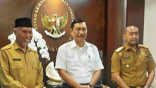 Gubernur dan wakil gubernur bertemu  Menko Marves sampaikan program strategis. (IST)