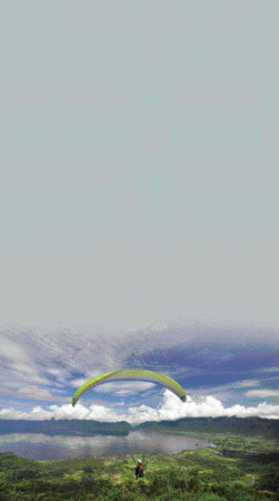 Pemandangan Danau Maninjau dari Puncak Lawang.(IST)