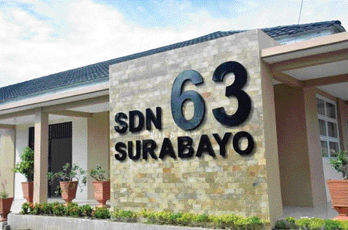 UNIK: Gedung SD Negeri 63 Surabayo berdiri megah.