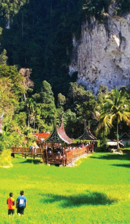 KEINDAHAN desa di dalam lembah Geopark Silokek.(IST)