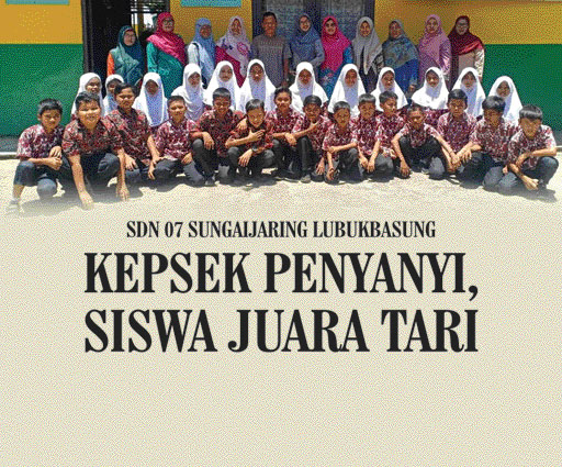 DEKAT: Para guru bersama murid-murid SDN 07 Sungaijariang Lubukbasung, Agam terlihat akrab satu sama lain.
