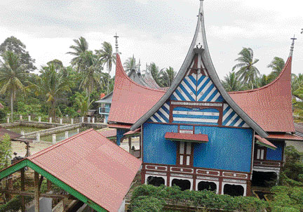 BAGONJONG: Arsitektur Surau Tenggih Calau Nagari Muaro, Kabupaten Sijunjung.(YULICEF ANTHONY/PADEK)