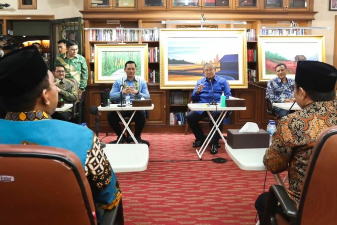 SBY, AHY dan Cak Imin saat melakukan pertemuan.(IST)