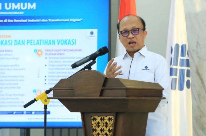 Sekjen Kemnaker Anwar Sanusi. (Foto: Biro Humas Kemnaker)
