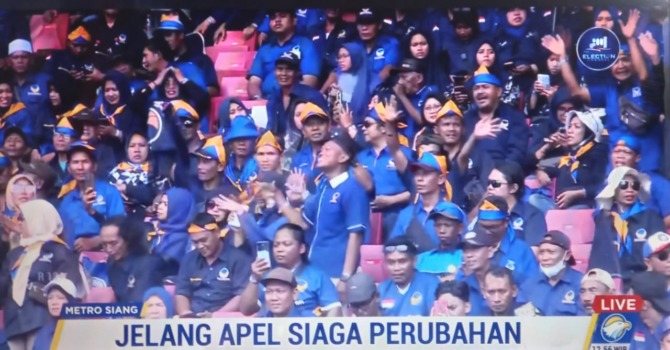 Apel Siaga Perubahan Partai NasDem sore hari ini di GBK Jakarta.