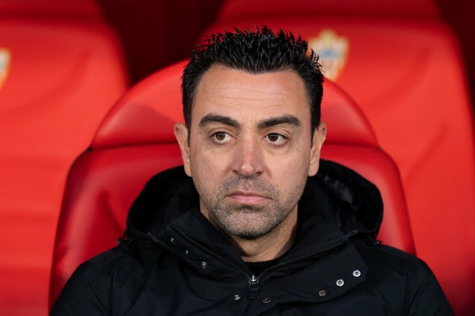 Pelatih Barcelona Xavi. (Foto: Aitor Alcalde Colomer/Getty Images)
