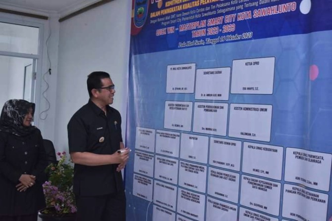 DIJELASKAN: Bimtek Penyusunan Masterplan Kota Cerdas (smart city) dan quick win program unggulan tahap IV di Aula Sentra IKM, Senin (16/10).(IST)