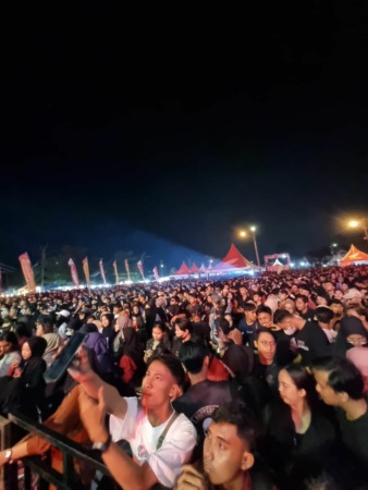 MERIAH: Suasana perayaan Honda Bikers Day (HBD) Regional Sumatera 2023 di Lampung.(IST)