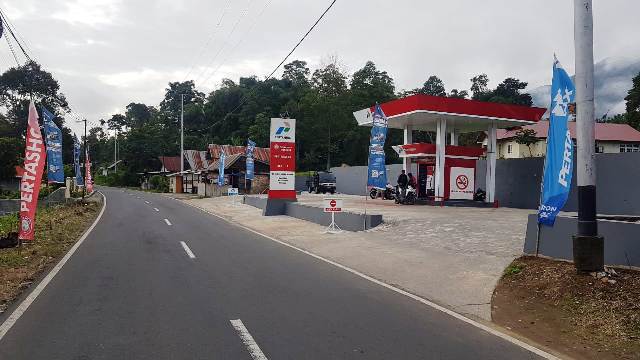 Salah satu Pertashop CV Famili Berkah Bersama, yang berlokasi di Jorong Pasanehan, Kanagarian Lasi, Kecamatan Canduang, Kabupaten Agam.