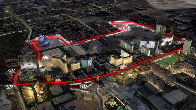 Sirkuit Grand Prix Formula One Las Vegas 2023. (Foto: f1lasvegasgp)