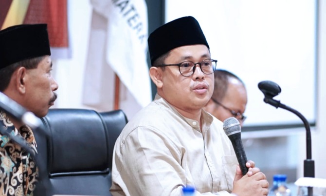 Ketua Divisi Teknis Penyelenggaraan KPU Sumbar Ory Sativa Syakban. (Foto: Romelt/Humas KPU Sumbar)