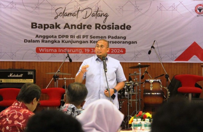Anggota Komisi VI DPR RI asal Sumbar Andre Rosiade memberi deadline manajemen Semen Indonesia (SI) membayarkan tunjangan kesehatan (Tukes) pensiunan PT Semen Padang 31 Januari 2024.
